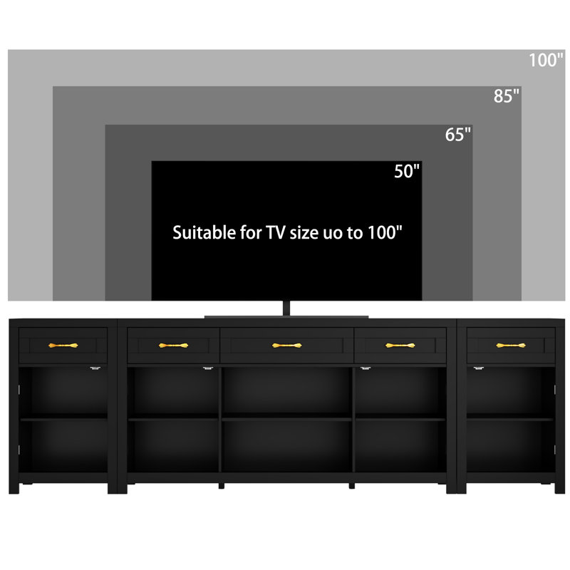 Tv Stand for Tvs Up To 88", Black