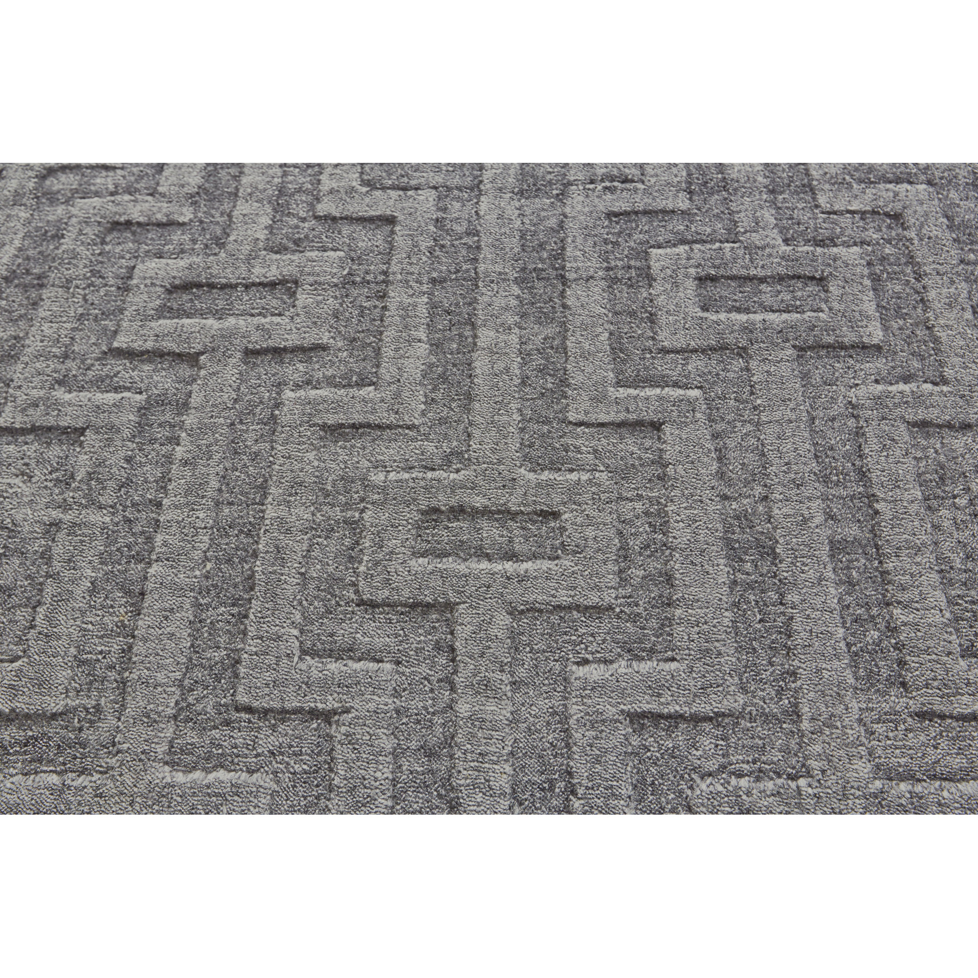Marcia Handmade Viscose Gray Rug, Rectangle 2' x 3'