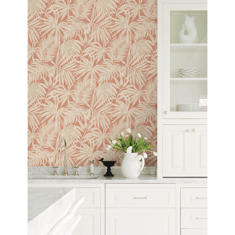 Papier peint Sonny Rust Fronds, Rouge