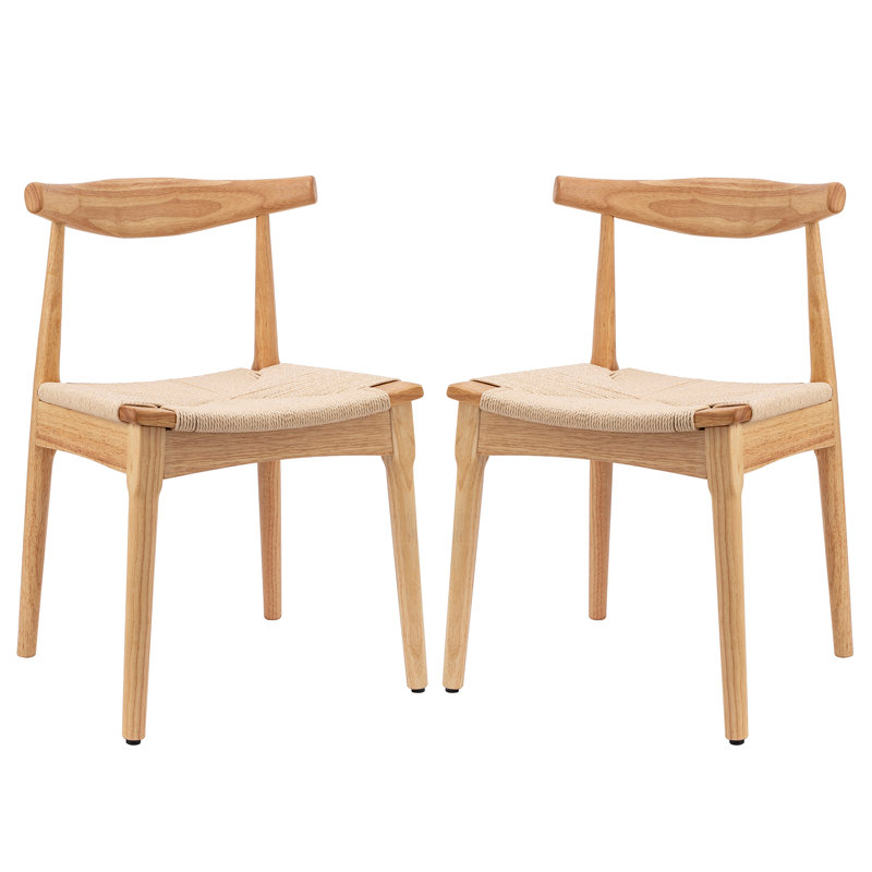 Chaise de salle à manger en bois massif, Beige