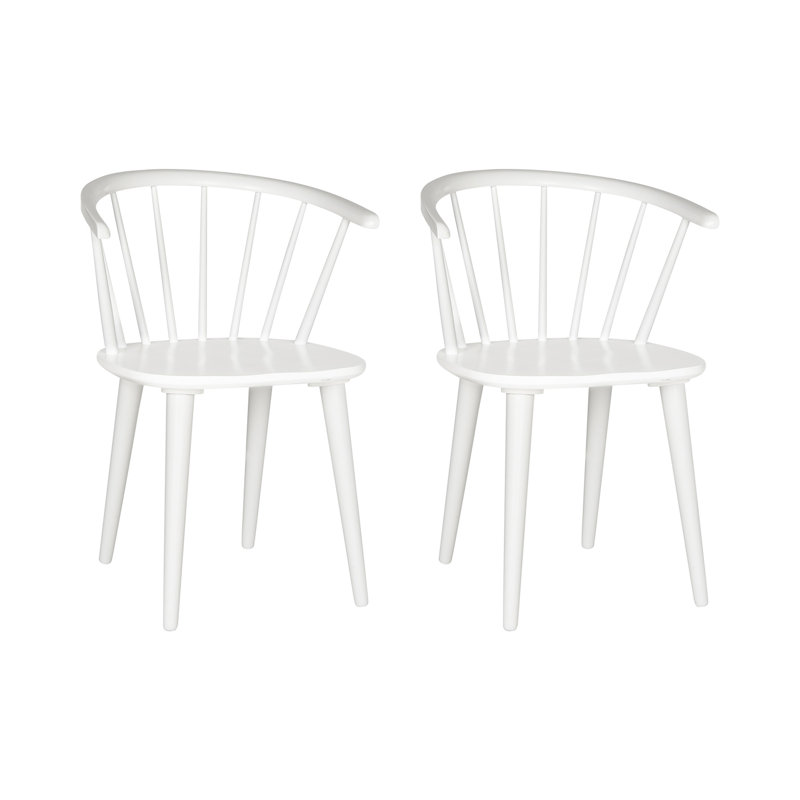 Baek 45cm H Solid Wood Windsor Back Side Chair, White
