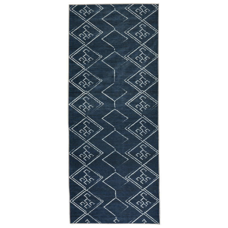 Gitlow Washable Geometric Indoor Rug, Runner 2'2'' x 6'