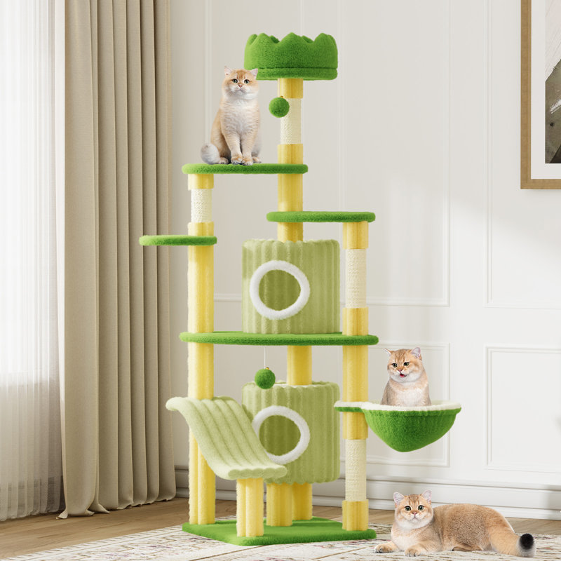 Amadahy 162cm H Cat Tree, Green