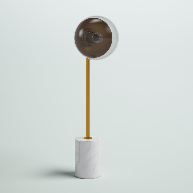 Lampe de table 22 po Yearby, Laiton, Transparent