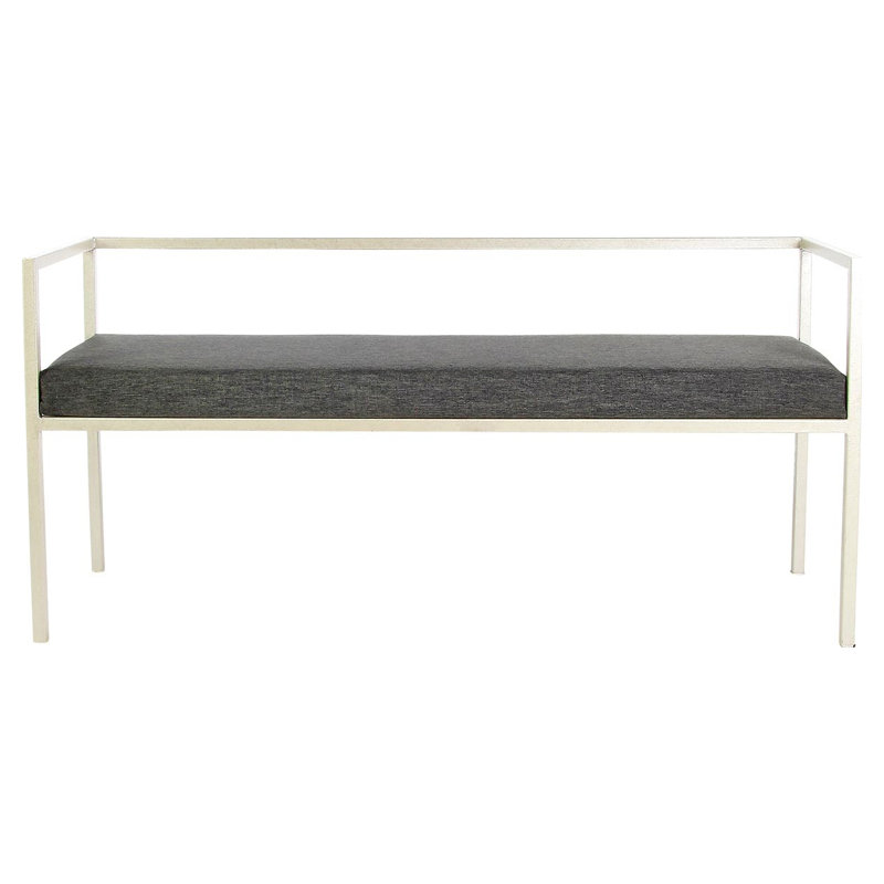 Banc rembourré Olivia, Blanc huître / gris anthracite