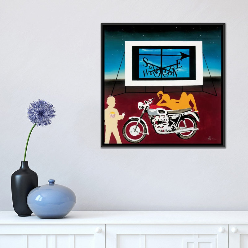 " Watching Where We " by KC Haxton, 18" H x 18" W x 1.5" D, Black Framed Canvas, No Mat