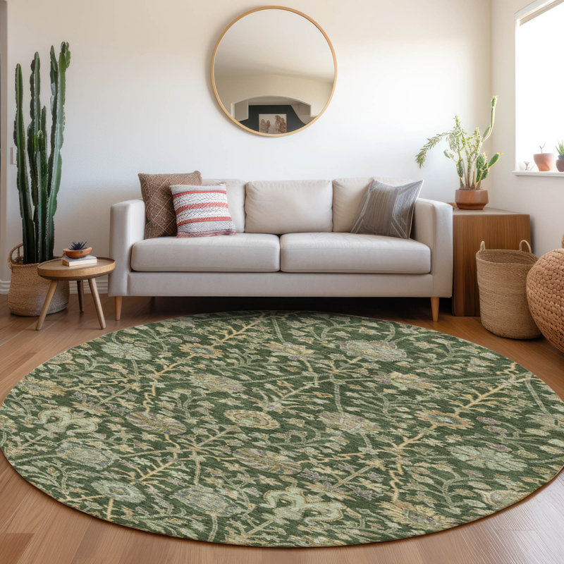 Tapis intérieur / extérieur vert Echo , 2 pi 6 po x 3 pi 10 po