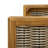 Outdoor Acacia Wood And Wicker Loveseat And Coffee Table Set With Cushions