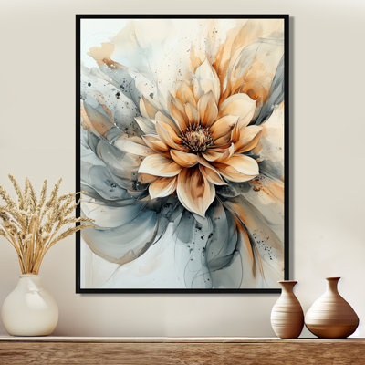  «Modern Twist Of Dahlia Flower I», art mural encadré Dahlia