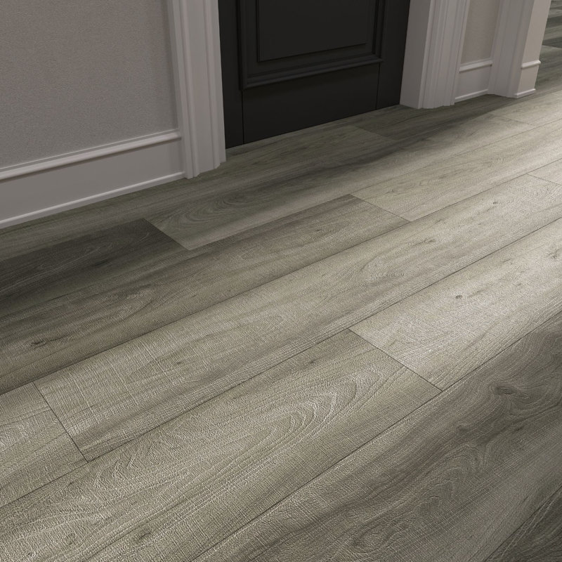 MaxCore Ultra 28mil x 7.3" W x 48" L Click Lock Luxury Vinyl Plank Flooring, Silver Leaf