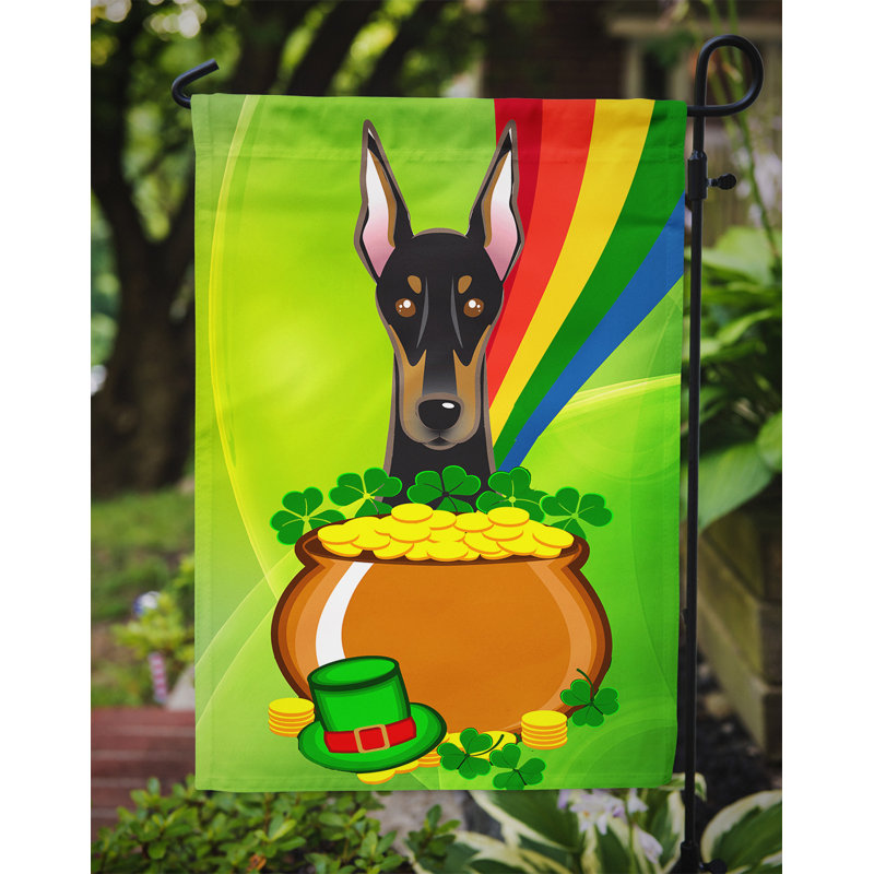 Drapeau de jardin Arella St. Patrick's, Doberman