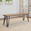 Ensemble de salle à manger 6 pièces, table à manger en épingle à cheveux avec 4 chaises et banc-2665087