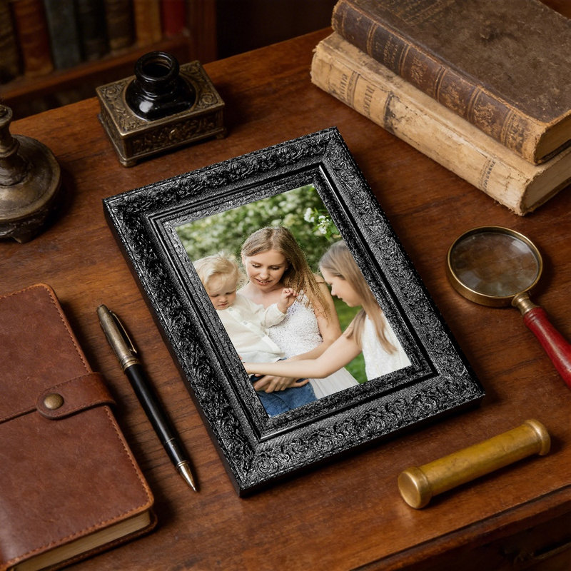 Cadre photo 3 pièces noir classique 5 po x 7 po avec forme rectangulaire classique