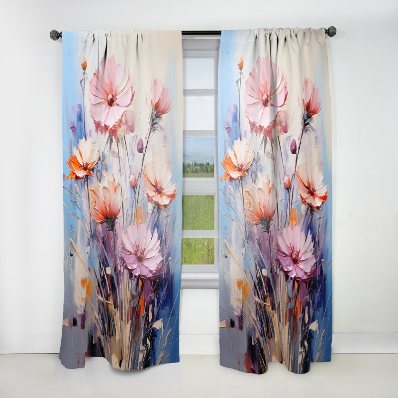 Trenity - Rideau obscurcissant Cornflowers - 1 panneau, L 52 po x L 120 po