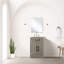 Meuble-lavabo gris en chêne gris avec comptoir en acrylique poli Miroir - Dessus fait à la main de style élégant W