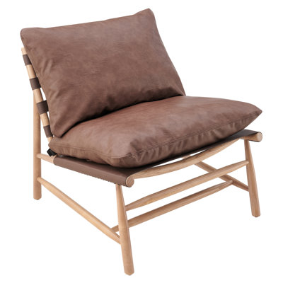 Fauteuil d'appoint en similicuir Aldora