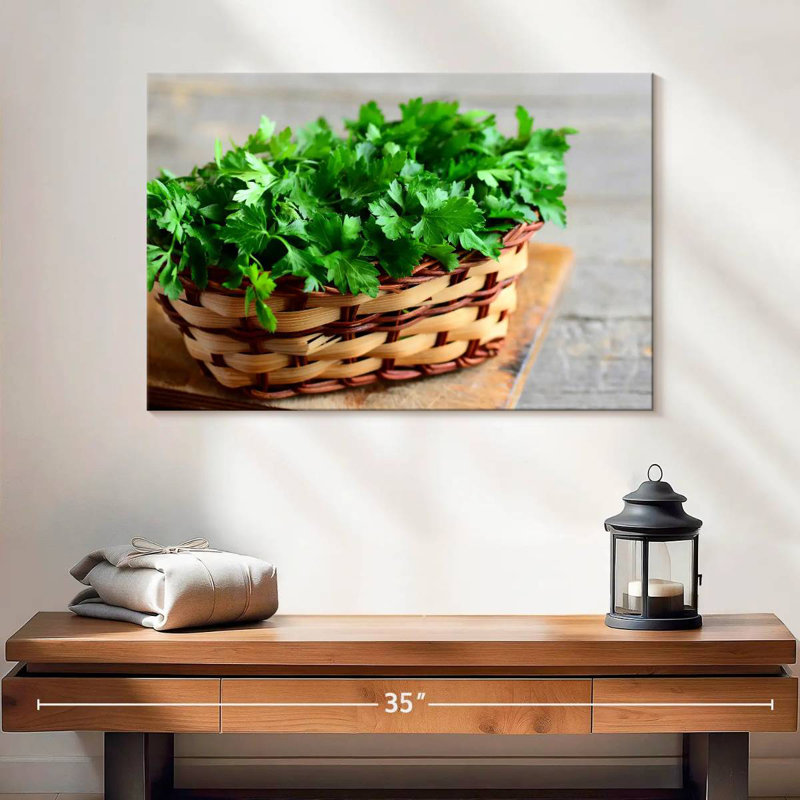 Parsley In A Basket, 16" H x 24" W