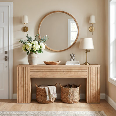 70.86" Long Sofa Console Table, Farmhouse Behind Couch Table For Entryway, Lvining Room, Hallway, Small Spaces