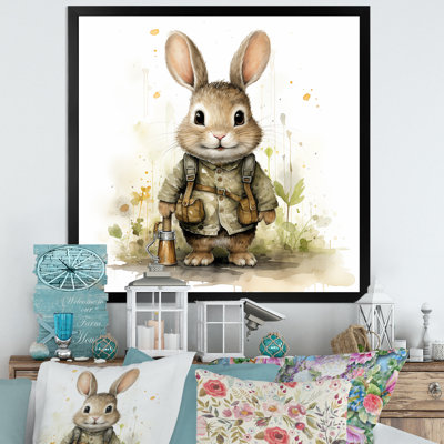 Delight Plump Nursery Rabbit Portrait I - Animal Nursery's Wall Art