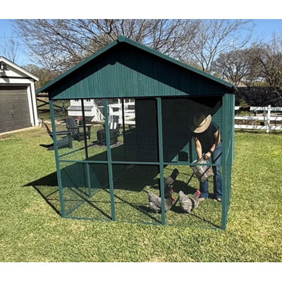 Modern Ultraguard Xl Metal Framed Chicken Coop - Teal