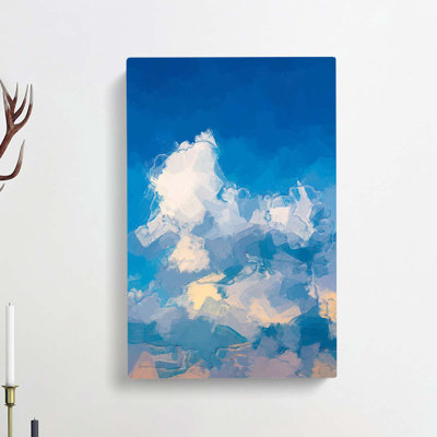 Cloudy View In Abstract - Wrapped Canvas Print