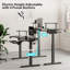 Adjustable Curved Metal Base Standing Desk-1219208915