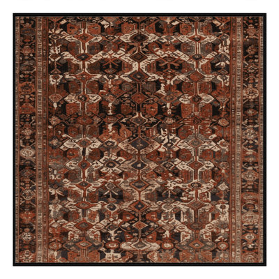 Tapis brun lavable à la machine