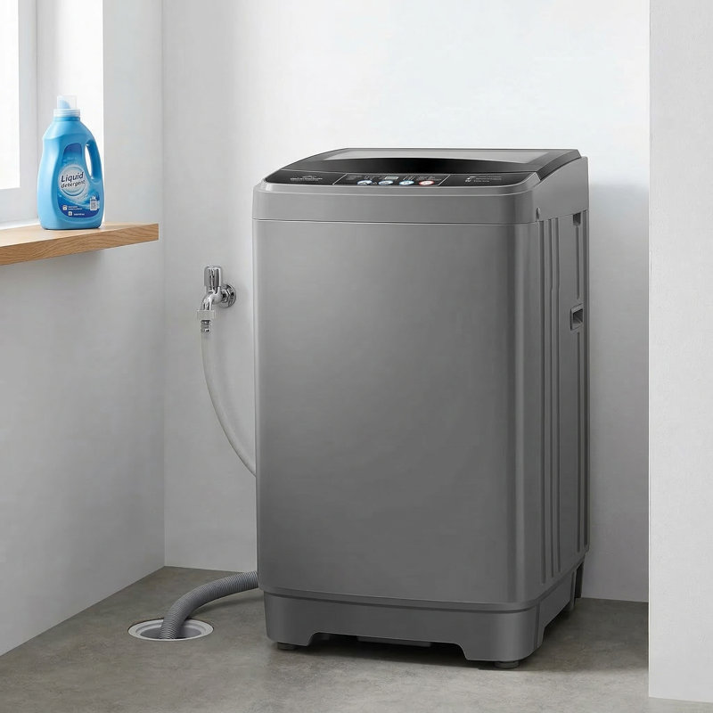 20 LBS Portable Washing Machine - 2.8 Cu.Ft Capacity With Tempered Glass Lid, 3D Butterfly Flow Technology & 85% Energy Savings For Apartments & Small Spaces