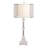 Pocklingt Glass Silver Table Lamp with Crystal Embellishments