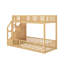Twin Over Twin Floor Bunk Bed-1182337788