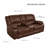 6-piece Faux Leather Reclining 5-seater Sectional With Storage Console & Cup Holders-470689675