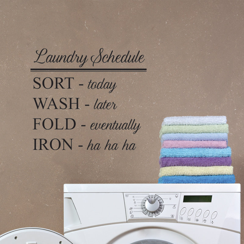 Décalcomanie murale™ à linge schedule