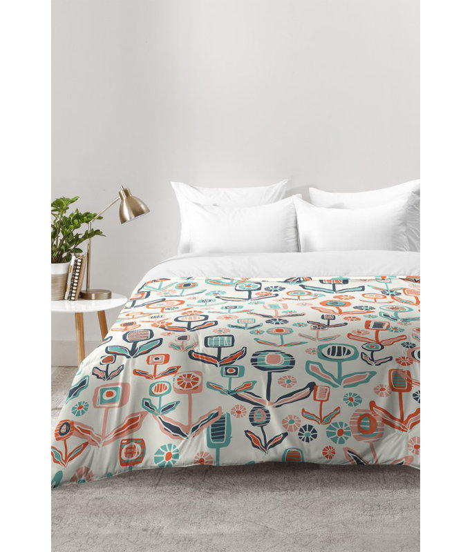 Ensemble d'édredon floral, Édredon double / grand + 2 taies décoratives sta
