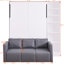 Lit double avec tablettes blanches et confortables, pratiques et blanches, rehaussent le style de votre chambre à coucher