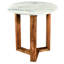 Hollins Marble Cross Legs End Table-1915124121