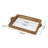 Vintage Gold Resin Tray With Mirror Glass Base And Handles
