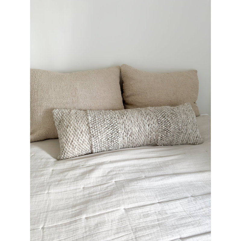 Textured Handwoven Pillow, 90% Down 10% Feather