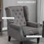 Fauteuil d'appoint capitonné gris foncé avec accoudoirs ronds-1483996943
