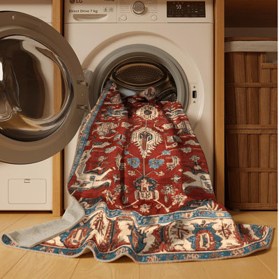 Tapis brun lavable à la machine