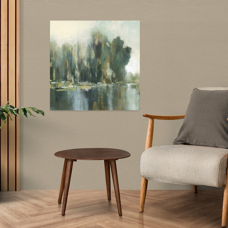 «Treeline I» texturé, art contemporain contemporain, H 24 po x l 24 po