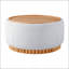 Repose-pieds rond avec pieds en bois massif, table basse moderne, couvercle réversible, tissu bouclé, aucun assemblage requis-120237571