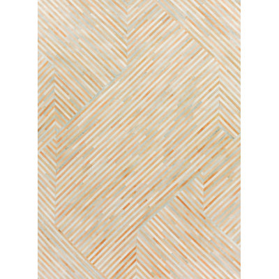 Natural Hide Cowhide Geometric Area Rug