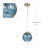 Mackey Azura Hammered Blue Glass Pendant-2060030684