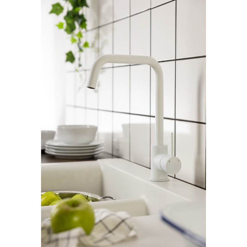 Abode Designs Vigour Kitchen Faucet, Matt White