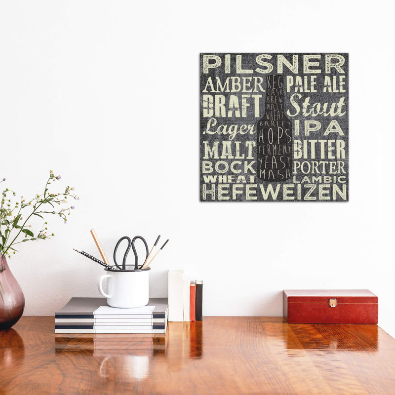 Beer Sign III by Erin Clark - Print, 30.48 cm H x 30.48 cm W
