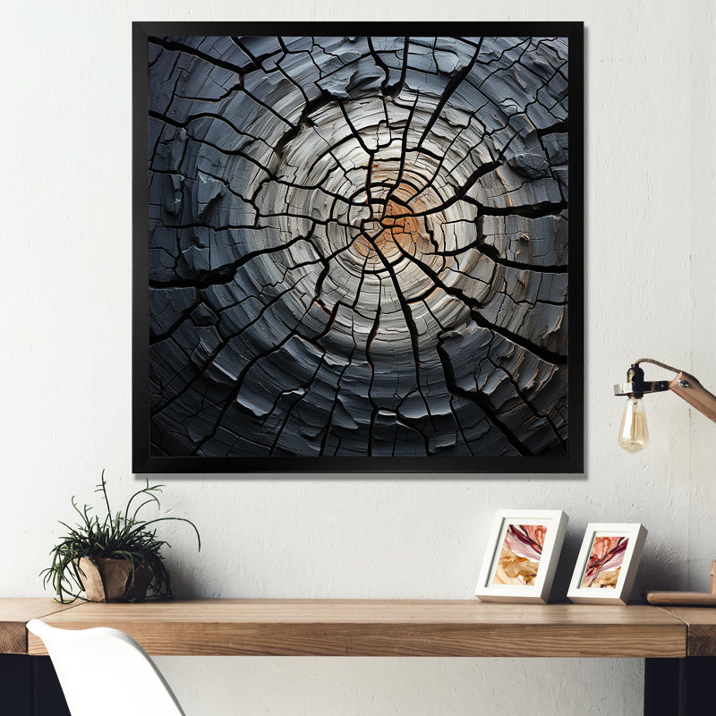 Pierre spirituelle grise minimalisme I - impression, H 16 po x l 16 po x P 1 po, Cadre simple noir
