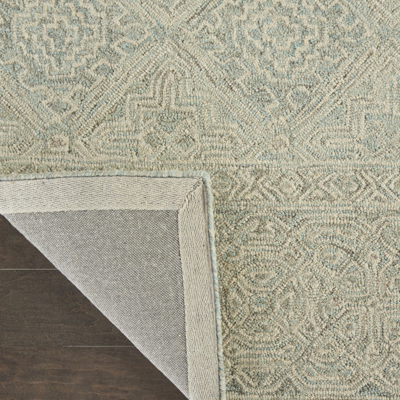 Tapis ivoire moderne fait à la main Collin, Rectangle 8 pi x 11 pi
