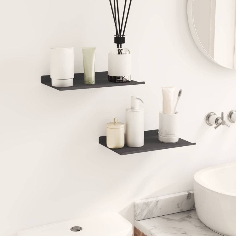 Steel Floating Shelf, Black