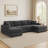 3 - Piece Corduroy Double-Chaise Sectional-1398881529
