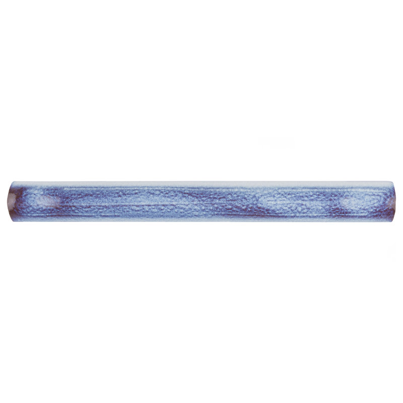 Antic Special 6" x 0.75" Ceramic Pencil Liner / Round Tile Trim in Blue